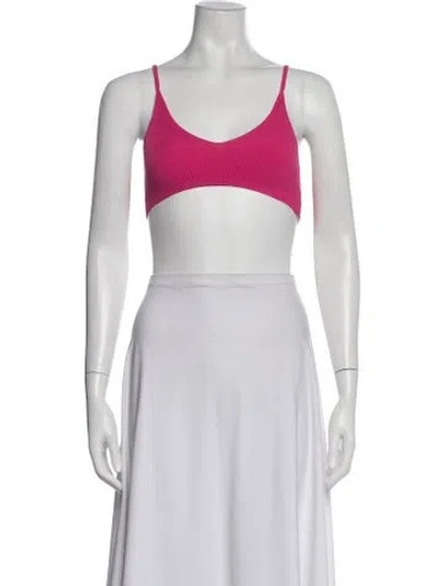 Pre-owned Jacquemus V-neck Sleeveless Sports Bra In Pink