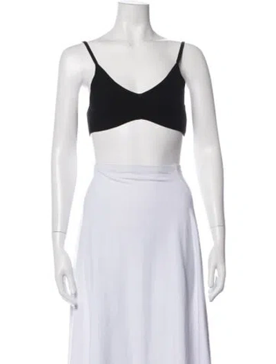 Pre-owned Jacquemus V-neck Sleeveless Sports Bra W/ Tags In Black
