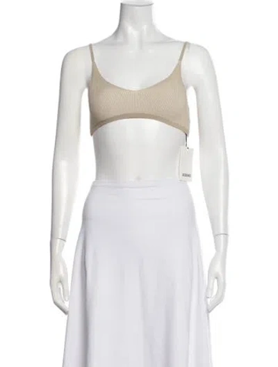 Pre-owned Jacquemus V-neck Sleeveless Sports Bra W/ Tags In White
