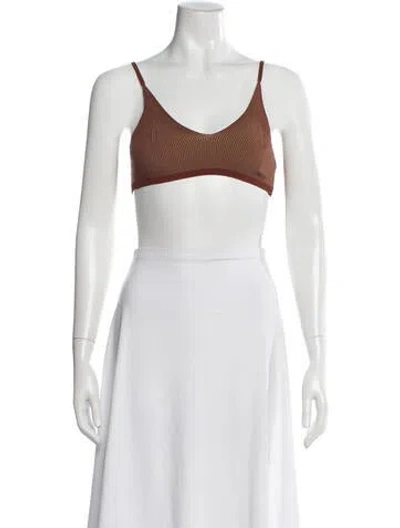 Pre-owned Jacquemus V-neck Sleeveless Sports Bra In White