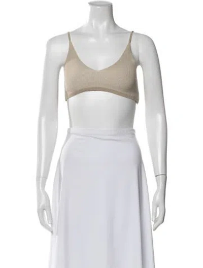 Pre-owned Jacquemus V-neck Sleeveless Sports Bra In Yellow