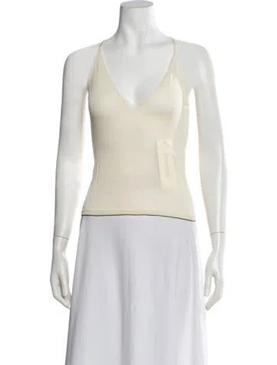 Pre-owned Jacquemus V-neck Sleeveless Top In Neutrals