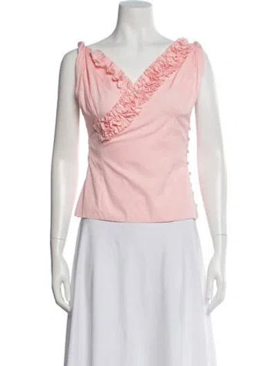Pre-owned Jacquemus V-neck Sleeveless Top In Pink