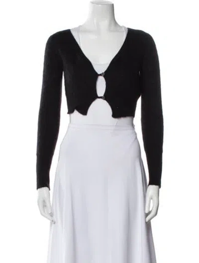 Pre-owned Jacquemus V-neck Sweater In Black