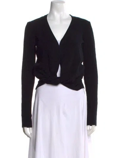 Pre-owned Jacquemus V-neck Sweater In Black