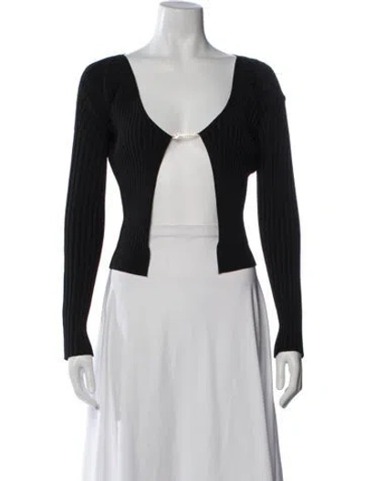 Pre-owned Jacquemus V-neck Sweater In Black