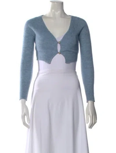 Pre-owned Jacquemus V-neck Sweater In Blue