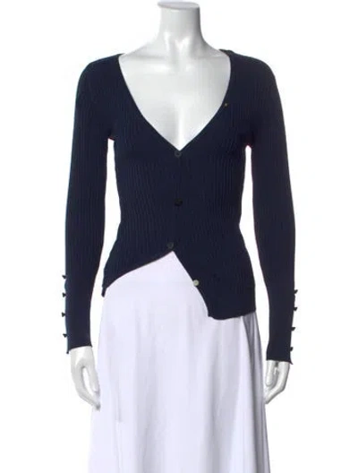 Pre-owned Jacquemus V-neck Sweater In Blue