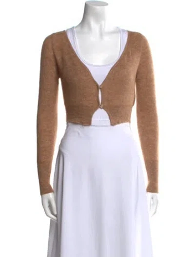 Pre-owned Jacquemus V-neck Sweater In Brown