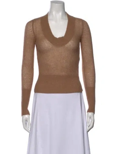 Pre-owned Jacquemus V-neck Sweater In Brown