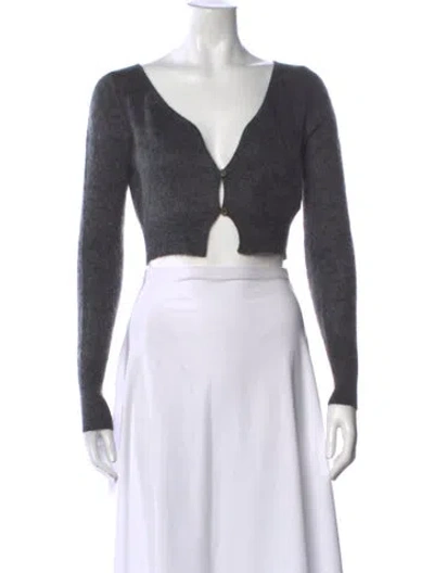Pre-owned Jacquemus V-neck Sweater In Gray