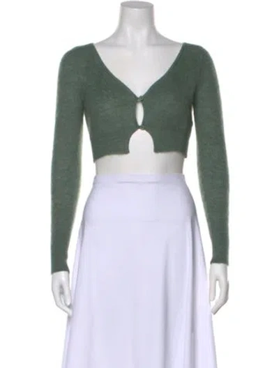 Pre-owned Jacquemus V-neck Sweater In Green