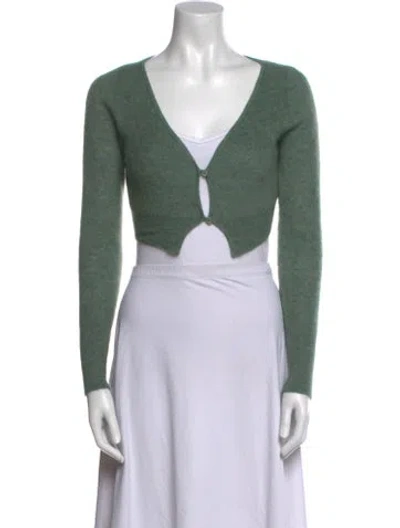 Pre-owned Jacquemus V-neck Sweater In Green