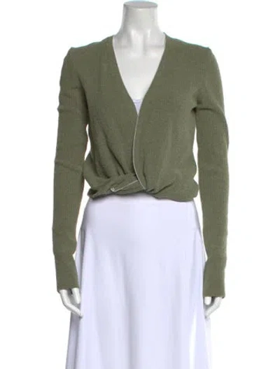 Pre-owned Jacquemus V-neck Sweater In Green
