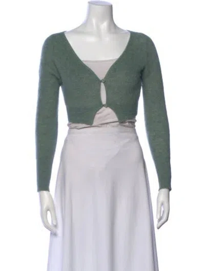 Pre-owned Jacquemus V-neck Sweater In Green