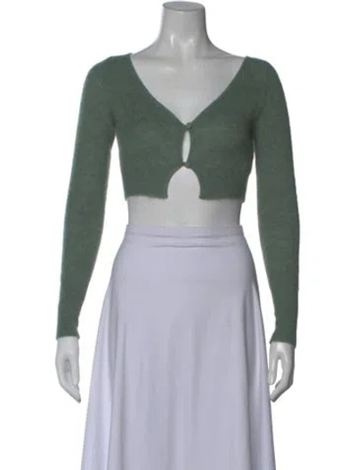 Pre-owned Jacquemus V-neck Sweater In Green