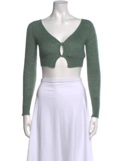 Pre-owned Jacquemus V-neck Sweater In Green
