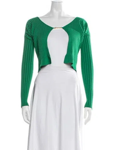 Pre-owned Jacquemus V-neck Sweater In Green