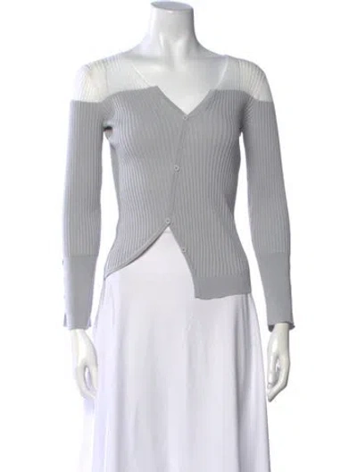 Pre-owned Jacquemus V-neck Sweater In Grey