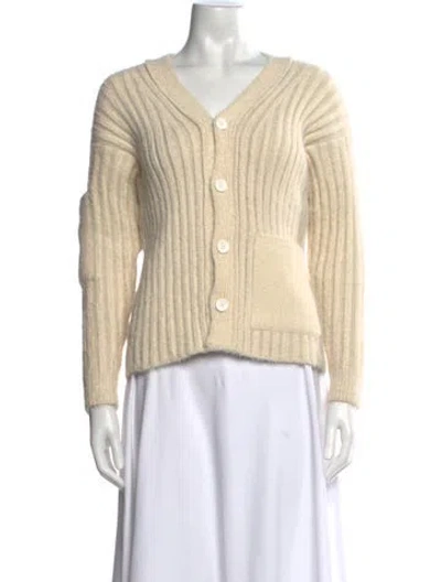Pre-owned Jacquemus V-neck Sweater In Neutral