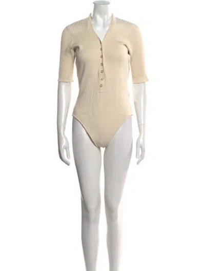 Pre-owned Jacquemus V-neck Sweater In Neutral