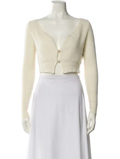 Pre-owned Jacquemus V-neck Sweater In Neutral