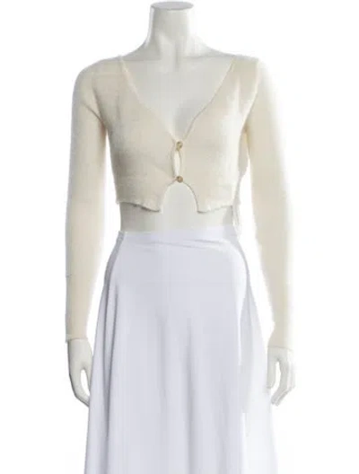 Pre-owned Jacquemus V-neck Sweater In Neutral