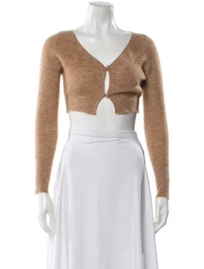 Pre-owned Jacquemus V-neck Sweater In Neutral