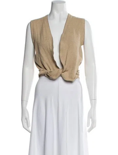 Pre-owned Jacquemus V-neck Sweater In Neutral