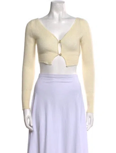 Pre-owned Jacquemus V-neck Sweater In Neutral