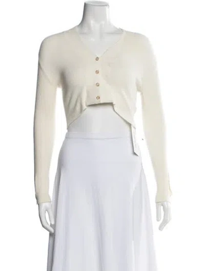 Pre-owned Jacquemus V-neck Sweater In Neutral