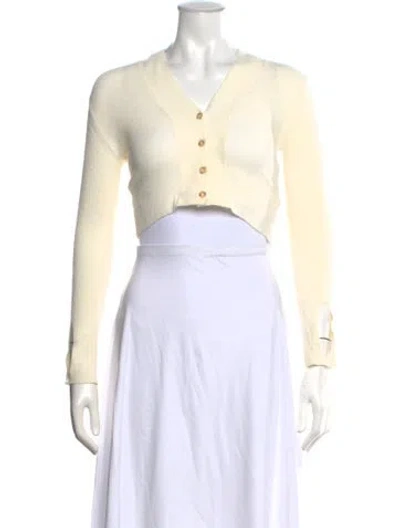 Pre-owned Jacquemus V-neck Sweater In Neutral