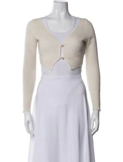Pre-owned Jacquemus V-neck Sweater In Neutrals
