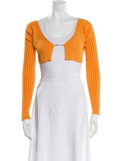 Pre-owned Jacquemus V-neck Sweater In Orange