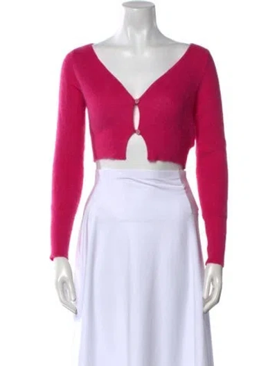 Pre-owned Jacquemus V-neck Sweater In Pink