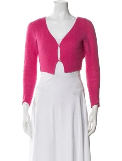 Pre-owned Jacquemus V-neck Sweater In Pink