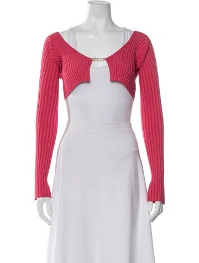 Pre-owned Jacquemus V-neck Sweater In Pink