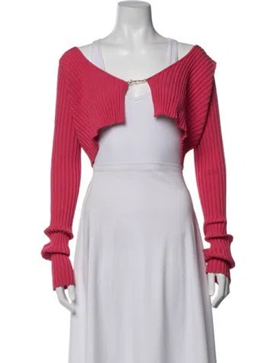 Pre-owned Jacquemus V-neck Sweater In Pink