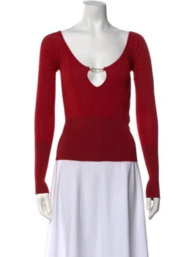 Pre-owned Jacquemus V-neck Sweater W/ Tags In Red