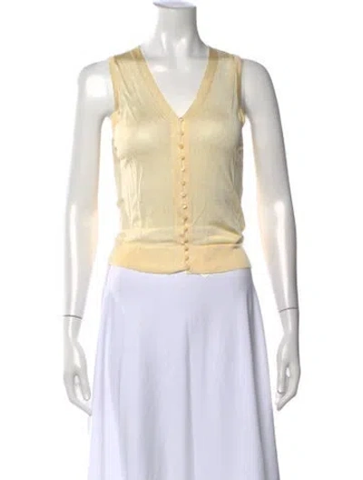 Pre-owned Jacquemus V-neck Sweater In White