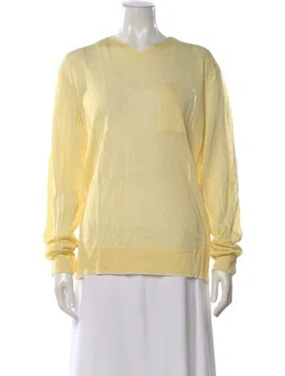 Pre-owned Jacquemus V-neck Sweater In Yellow