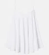 Jacquemus White Pleated Open Back Flowy Top In White