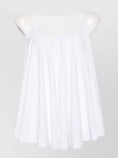 Jacquemus Voile Top Flowy Silhouette Open Back In White