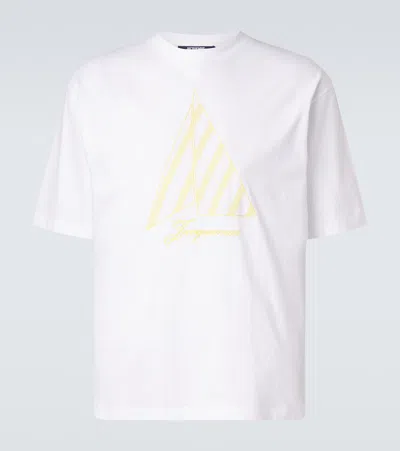 Jacquemus Voilier Embroidered Cotton Jersey T-shirt In White