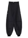 Jacquemus Relaxed Balloon Trousers Zipper Pockets In Black