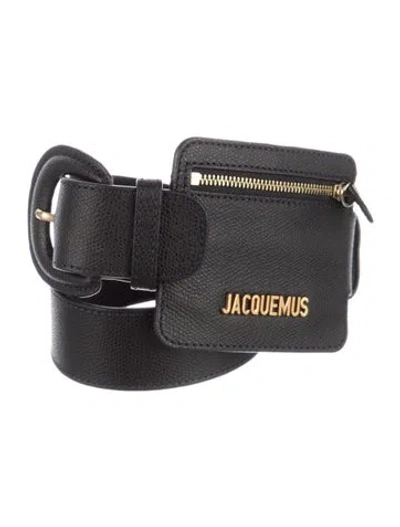 Pre-owned Jacquemus Waist Belt Leather Waist Belt In Black
