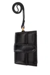 Jacquemus Compact Fold-over Wallet In Durable Cow Leather In Black