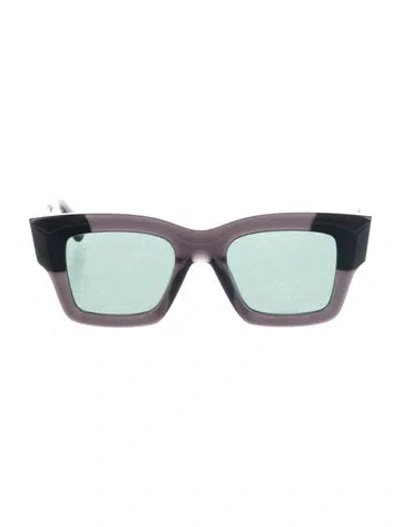 Pre-owned Jacquemus Wayfarer Tinted Sunglasses In Black