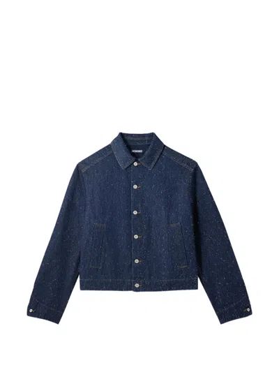 Jacquemus Welt-pocket Denim Jacket In Blue