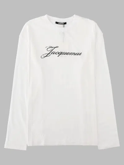 Jacquemus Organic Cotton-hemp T-shirt For Women In White